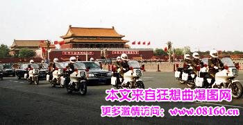 中国国宾警车开道视频，国宾护卫队摩托车