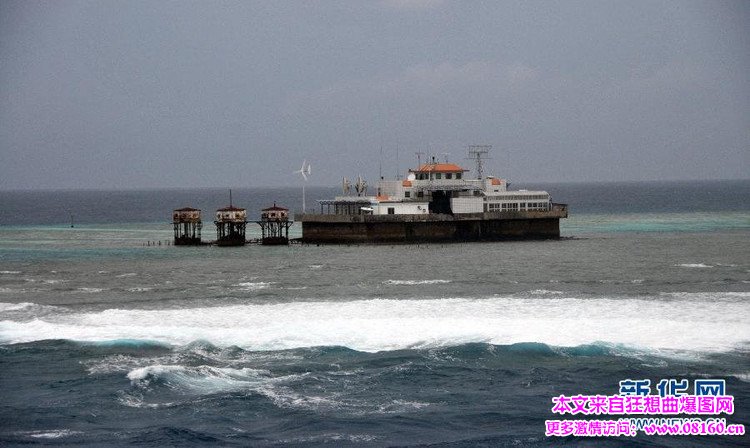 美济礁最新填海图片，中国填海造陆美济礁