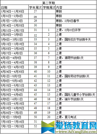 2015-2016辽宁省中小学校历