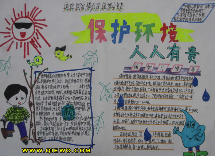 环保手抄报图画（小学版）