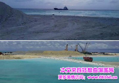 中国南海填海造平面规划图，中国南海填海造岛图片