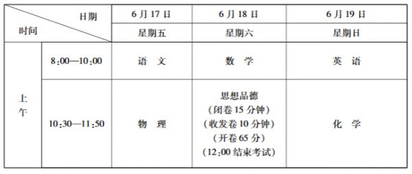 2016年广州中考时间 2016年广州中考各科时间安排表